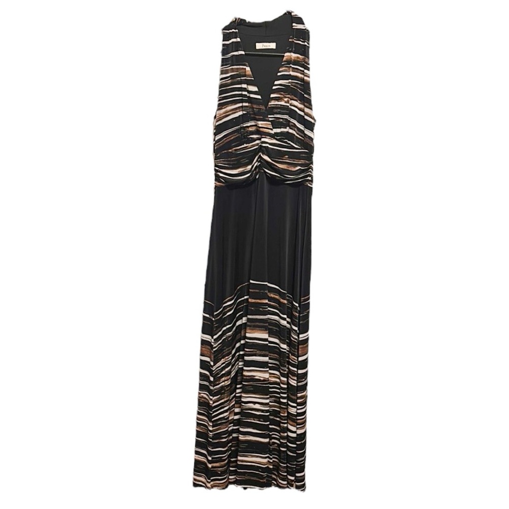 C032 - Precis Black Striped Maxi Dress